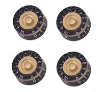 Kit 4 Volume Tone pour Gibson Style Kit 4 Volume Tone pour Gibson | Compatible pour sg, chiffres 0-10 visibles, design réflecteur, léger à pour transporter, style vintage or