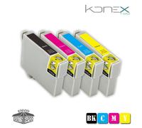 KIT 4 X CARTOUCHES D'ENCRE MULTI COULEUR COMPATIBLES T27 BK - T27 Y AVEC IMPRIMANTE EPSON WorkForce WF-7610 DWF