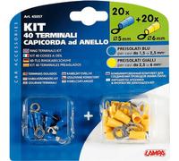 Kit 40 extrémités de boucle - jaune/bleu