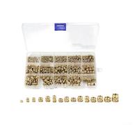 Kit 450 Inserts Filetés Laiton M2-M8, Écrous à Chaud Moletés, pour | écrous à chaud, écrous laiton, inserts filetés, écrous moletés, écrous, pour plastique, écrous M2 à M8, kit