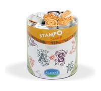Aladine Kit de tampons Stampo Scrap Arabesque - Carterie créative, encreur noir inclus