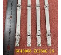 Kit 4pcs 8LED LED bande de rétro-éclairage pour Xiaomi TV L43M5-5ARU L43M5-4X L43M5-FA GC43D08-ZC26AG-15 303GC430062 Nipseyteko