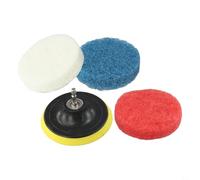 Kit 5 Brosse Nylon pour perceuse, Pad Flexible 10cm Kit 5 Brosse(5PCS/Set) | Pour Salle de Bain, Flexible et Puissant, pour idéal Maison, Nylon , Diamètre 100mm