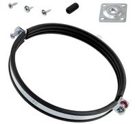 Kit 5 Colliers Ø180 mm / 5 vis de blocage creux / 5 plaques 43x43 mm | visserie incluse pour un ensemble prêt à monter