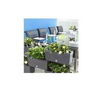 Kit 5 jardinières modulables - 59 x 23 cm - gris