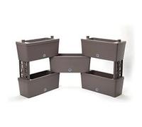 Kit 5 jardinières modulables - 59 x 23 cm - Taupe Taupe