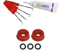 KIT 5 JOINTS ENTRETIEN VANNE DE DRAINAGE UNITÉ DE PERCOLATION MACHINE À CAFÉ REMPLACEMENT COMPATIBLE AVEC JURA IMPRESSA AEG KRUPS SIEMENS MELITTA ETC… (CROCHET)