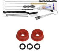 KIT 5 JOINTS ENTRETIEN VANNE DE DRAINAGE UNITÉ DE PERCOLATION MACHINE À CAFÉ REMPLACEMENT COMPATIBLE AVEC JURA IMPRESSA AEG KRUPS SIEMENS MELITTA ETC… (BROSSE XXL)