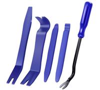 Kit 5 outils bleus anti-rayures pour démonter garnitures auto, panneaux portière, tableau bord audio