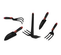 Kit 5 outils de jardin BRIXO Serfouette - 2 Plantoirs - Mini fourche - Rateau