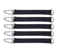 Kit 5 Sangles pour arbre avec Mousquetons pour Camping Kit 5 | Nylon haute résistance, capacité de charge élevée, idéal pour balançoire jardin, inclus 5 mousquetons(20cm*25mm)