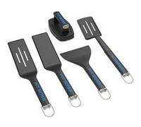 Kit 5 Ustensiles Barbecue, Plancha, Plaque de Cuisson - Accessoires de Cuisson Spatule, Grattoir et Brosse PIT BOSS Noir G