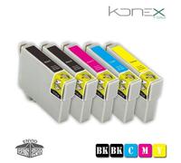 KIT 5 X CARTOUCHES D'ENCRE MULTI COULEUR COMPATIBLES T0551 BK - T0554 Y AVEC IMPRIMANTE EPSON Stylus Photo R245