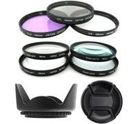Kit 58mm 7 Filtres: UV CPL FLD et 4 Macro Close Up. Pare soleil el Bouchon Lens Cap pour CANON EOS Rebel T5i T4i T3i T3 T2i T6 T6i T1i XT XTi XSi SL1 G