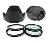 Kit 58mm Pare Soleil et Lens Cap + 4 Filtres Close Up pour CANON EOS Rebel T5i T4i T3i T3 T2i T6 T6i T1i XT XTi XSi SL1 G