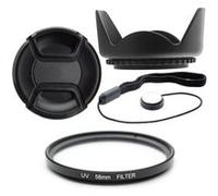 Kit 58mm Pare Soleil et Lens Cap + Filtre UV et Dragonne pour CANON EOS Rebel T5i T4i T3i T3 T2i T6 T6i T1i XT XTi XSi SL1 G