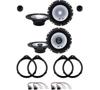 Kit 6 boîtiers Alpine SXE-1750S + SXE-1725S pour Audi A3 5 Portas de 2004 à 2012, A4 de 2001 à 2008 et A4 Avant à partir de 2000 avec 2 Supports Avant, 2 Supports arrière et 4 connecteurs