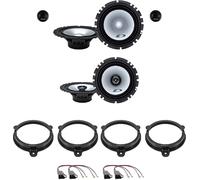 Kit 6 boîtiers Alpine SXE-1750S + SXE-1725S pour Renault Clio V à partir de 2020, Scenic de 2010 à 2021 + Voir d'autres modèles de 165 mm avec 2 Supports Avant, 2 postes et 4