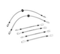 Kit 6 durites de frein aviation en inox tressé GOODRIDGE pour BMW série 3 E36 avec frein arrière à disques
