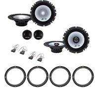 Kit 6 enceintes avant et arrière Alpine de 16,5 cm pour VW UP à partir de 2011 + 4 supports + 4 connecteurs