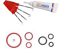 KIT 6 JOINTS + BILLE ENTRETIEN GROUPE DE DISTRIBUTION BEC DE SORTIE VALVE VANNE MACHINE A CAFÉ REMPLACEMENT COMPATIBLE AVEC SIEMENS SAECO GAGGIA BOSCH KING CONFORTA TCHIBO TURMIX NESPRESSO ETC…