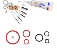 KIT 6 JOINTS + BILLE ENTRETIEN GROUPE DISTRIBUTION BEC DE SORTIE VALVE VANNE MACHINE A CAFÉ REMPLACEMENT COMPATIBLE AVEC SIEMENS SAECO GAGGIA BOSCH KING CONFORTA TCHIBO TURMIX NESPRESSO (BROSSE)