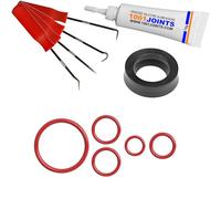 KIT 6 JOINTS ENTRETIEN GROUPE D'INFUSION VALVE SUPPORT RÉSERVOIR D'EAU MACHINE À CAFÉ REMPLACEMENT COMPATIBLE AVEC PHILIPS SAECO SPIDEM KRUPS GAGGIA BOSCH MIELE SOLIS KONIG ROTEL SATRAP (CROCHET)