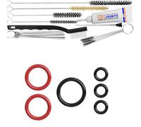 KIT 6 JOINTS ENTRETIEN VANNE À VAPEUR VALVE D'EAU CHAUDE MACHINE À CAFÉ REMPLACEMENT COMPATIBLE AVEC PHILIPS SAECO SPIDEM GAGGIA SWING EVENT VISION VOGUE UNICA ETC… (BROSSE XXL)