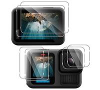 Kit 6 protections KYLOS pour GoPro Hero 13, Verre trempé 9H anti-rayures écran LCD + lentille, Compatible toutes les versions Hero 13, Installation sans bulles