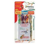 Kit 60 Fils Scoubidous Couleurs Et Notice Fr - Brins Elastique Pailletes, Phosphorescents, Classiques - Set Loisir Creatif Enfant Et Carte