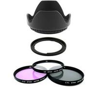 Kit 67MM 3 Filtres UV CPL FLD + Pare soleil + Anneau adaptateur pour Filtres et Canon SX50 SX30 SX60 G