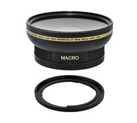 Kit 67MM Objectif Grand Angle 0,43x avec Fixation Macro Inclut Housse et Couvercles d'objectif + Anneau Adaptateur pour Filtres et Canon SX50 SX30 SX60