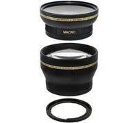 Kit 67MM Téléobjectif Telephoto Pro Series 2.2x HD + Objectif Grand Angle 0,43x avec Fixation Macro Inclut Housse et Couvercles d'objectif + Anneau adaptateur pour Filtres et Canon SX50 SX30 SX61 G