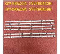 Kit 6pcs For 1 TV 6pcs A MENÉ LA barre Pour BUSH DLED49287FHD TOSHIBA 49L2863DG 49L3863DB 49L3653DB 49L3658DB VES490UNDL-2D-N11 SVV490A32A SVV490A32B 5LED Nipseyteko