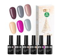 Kit 6x10ml Vernis Semi-Permanent Beautilux Sans-TPO Sans-HEMA - Polyvalent pour Maison et Salon, Couleurs Hivernales Festives, Cadeau Noël Pour Manucures Enthousiastes (WI25-01)