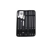 Kit de 7 accessoires pour barbecue - KITCHENCOOK - SBQ7 - Inox - Mallette de rangement - Longs manches 42-43 cm