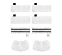 Kit 8 Accessoire pour Kärcher SC2 SC3 SC4 SC5 Lavettes pour Karcher Nettoyeur Vapeur Comprend 6 Bonnettes Microfibre et 2 Serpilleres Chiffons Easy Fix