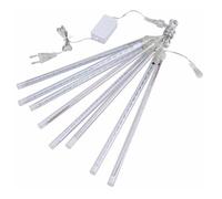 Kit 8 bandes LED sous vitrine/meubles, 300mm, interrupteur, 510lm total, accessoires inclus, blanc, rayonnage/cabinet