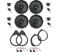 Kit 8 boîtiers FOCAL ASE 165 + ASE 165 Abarth 500/595/695 à partir de 2008 + 2 supports avant + 2 supports arrière + 4 connecteurs