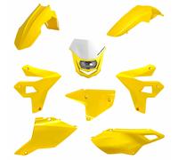Polisport Off Road Mx Full Restyling Suzuki Drz400/sm 00-24 Portafaro Halo Plastics Kit Jaune