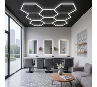 Kit 8 éclairages LED Hexagonal 280W - 120lm/W - Blanc Froid 6000K - 8000K - SILAMP