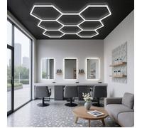 Kit 8 éclairages LED Hexagonal 280W - 120lm/W - Blanc Froid 6000K - 8000K - SILAMP
