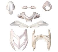 Kit 9 carénages complet blanc brillant verni compatible avec Yamaha compatible avec Aerox 2013 2014 2015