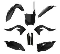 Kit 9 Carénages POLISPORT Noir Pour Kawasaki 450 KX 2021-2023