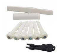 Kit 9 Guitare Acoustique 6 Cordes Os Véritable Sillet Pins Outil Extraction pour accessoire 43mm 72mm