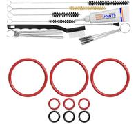 KIT 9 JOINTS ENTRETIEN RACCORD DE SORTIE ÉTANCHÉITÉ PISTON UNITÉ D'INFUSION MACHINE À CAFÉ REMPLACEMENT COMPATIBLE AVEC SIEMENS EQ5 EQ6 EQ7 EQ8 BOSCH VERO NEFF GAGGENAU ETC… (BROSSE XXL)