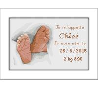 Kit À Broder Point De Croix Naissance Chloé