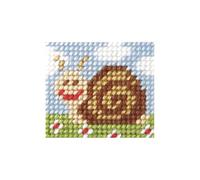 Kit à broder pour enfants demi point de croix 11x13 cm escargot 9719