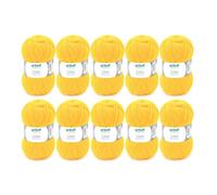 10 Pelotes de laine - Jaune maïs - 10 - 100% acrylique - 3,5/4,5 mm - Gründl - Lisa Premium