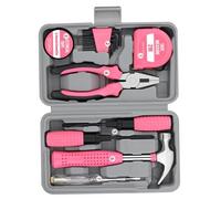 Kit à outils 13 pcs, trousse à outils en acier en carbone pour la maison, bricolage petit avec marteau clé tournevis et plus, essentiels des ménages fixés pour la maison, le bureau et le dortoir
